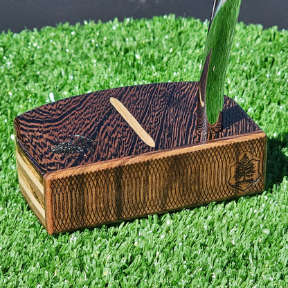 Wenge Woodwin putter with multiwood body and wood inlay alignment