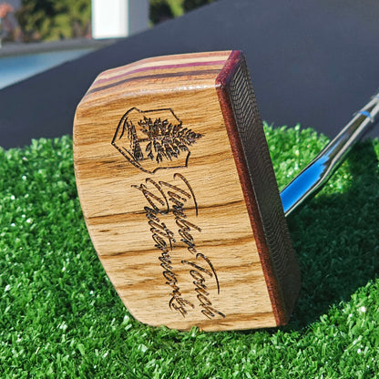 Zebrawood exotic wood putter with awesome layered body