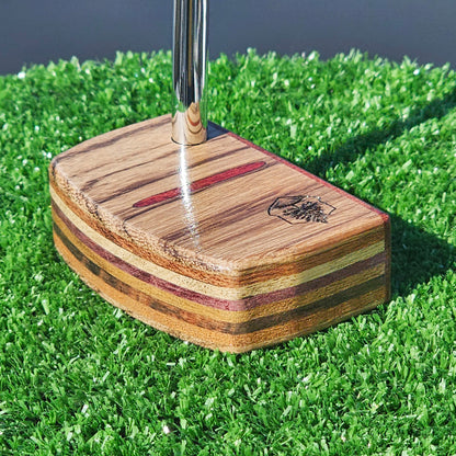 Zebrawood exotic wood putter with awesome layered body