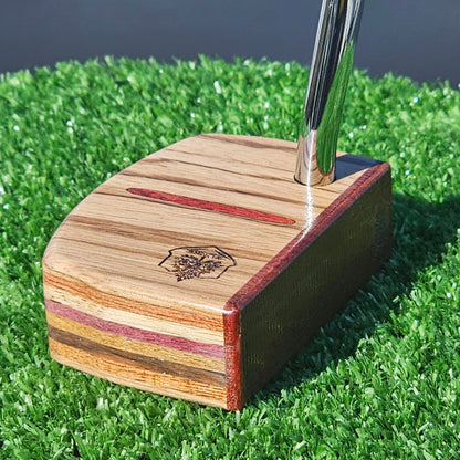 Zebrawood exotic wood putter with awesome layered body