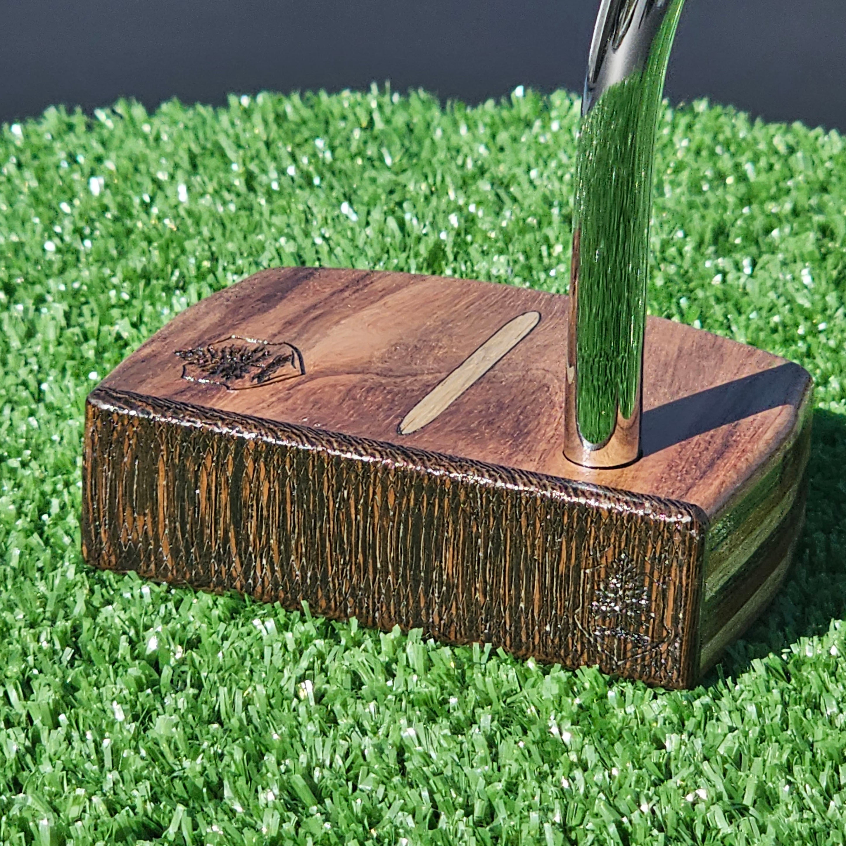 Rosewood exotic wood putter with awesome layered body