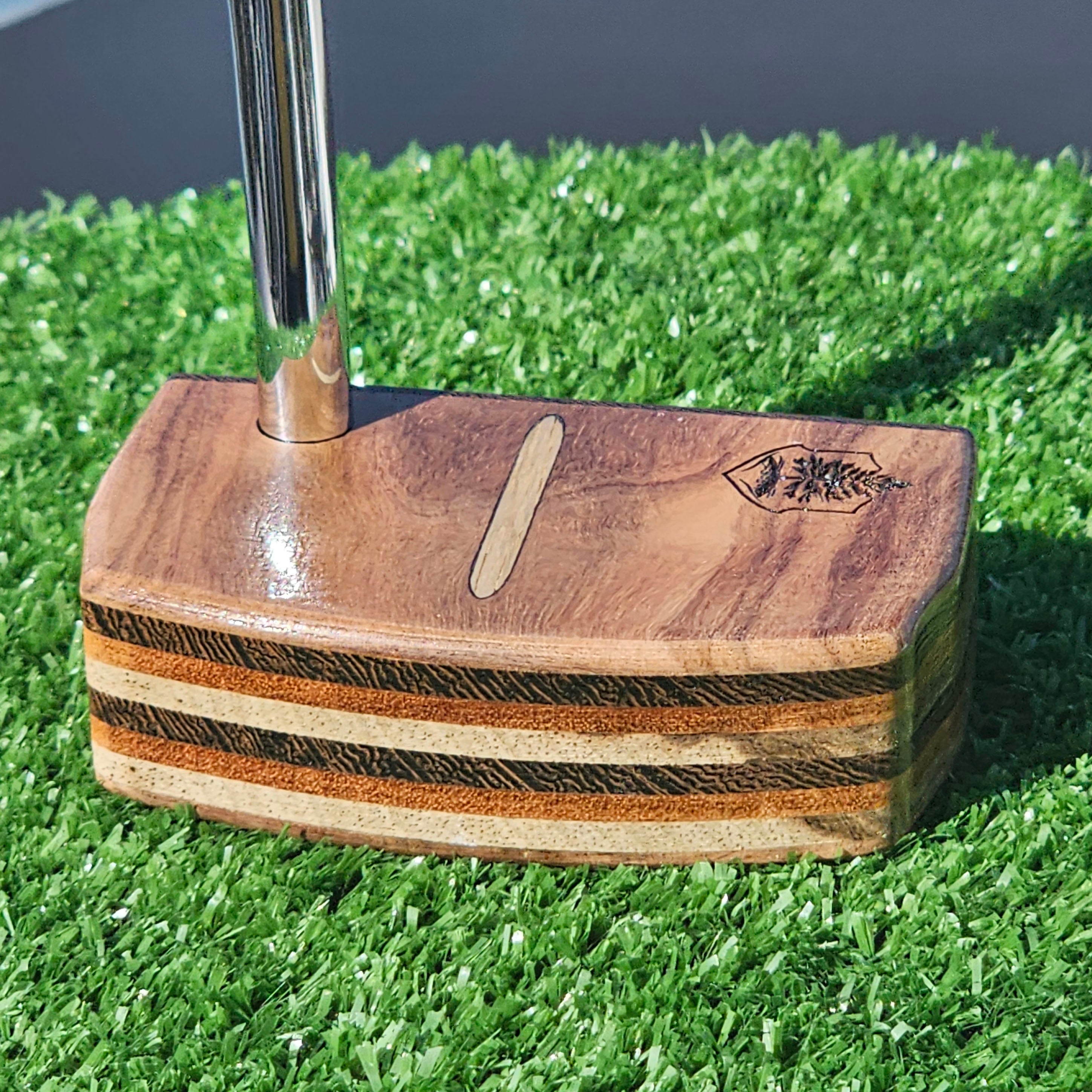 Rosewood exotic wood putter with awesome layered body