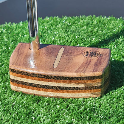 Rosewood exotic wood putter with awesome layered body