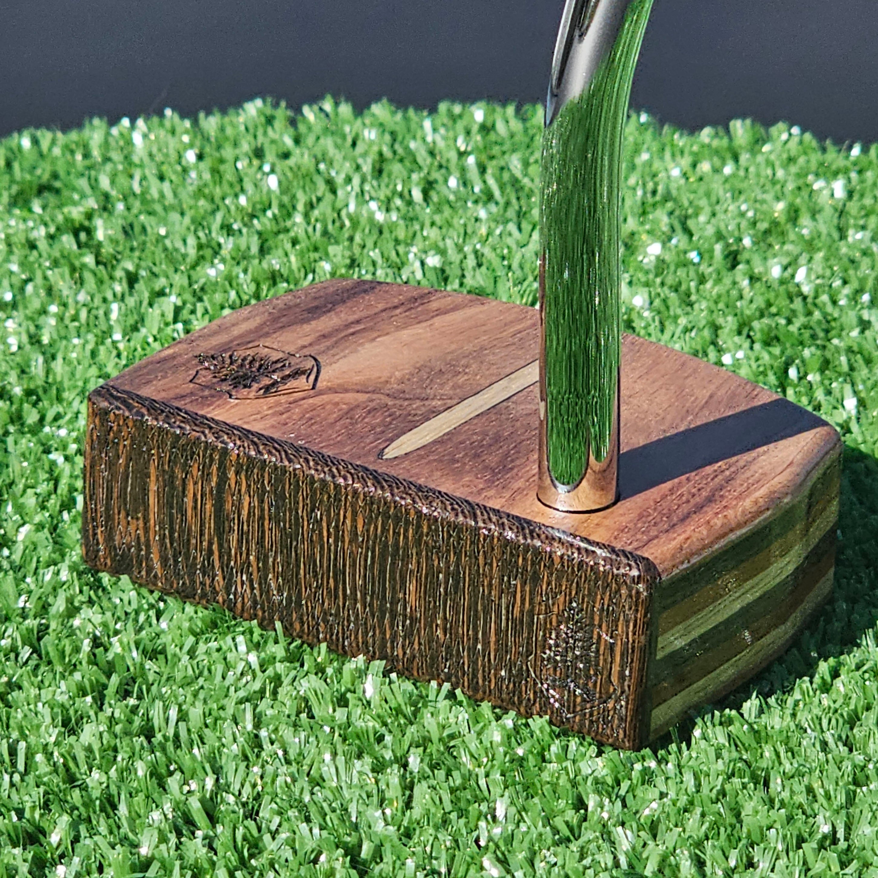 Rosewood exotic wood putter with awesome layered body