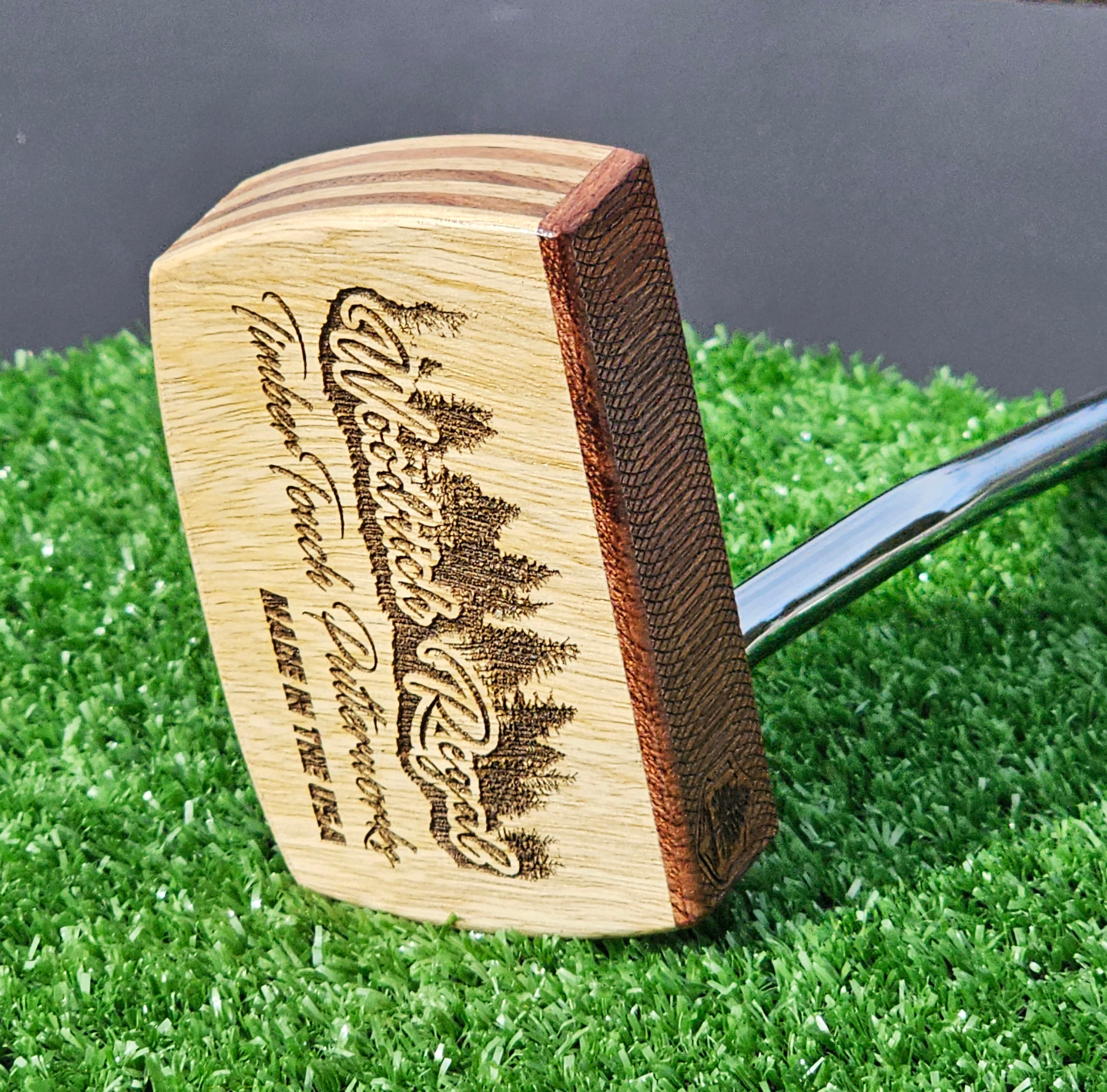 Bubinga wood and White Limba Woodrich Regal wood putter