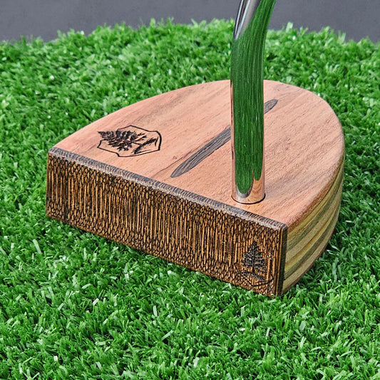 Babinga and Wenge exotic wood Woodford putter with layered body