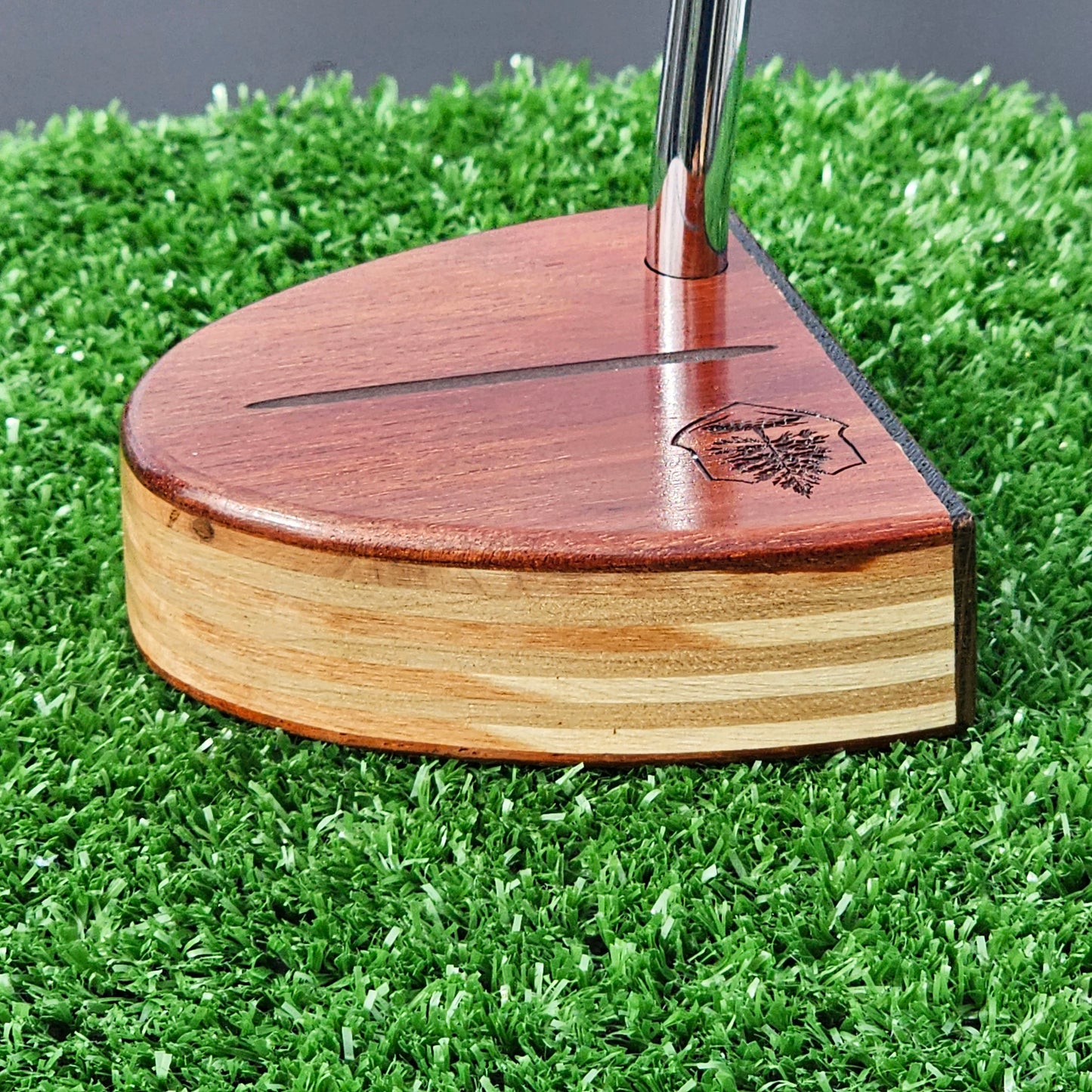 Padauk and Wenge exotic wood Woodford putter with layered body