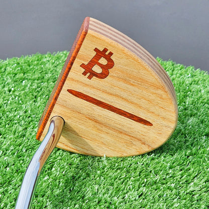 Bitcoin Specialty Canarywood and Padauk wood putter