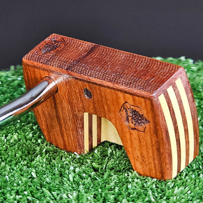 Padauk and Yellowheart exotic wood Woodrich Regal putter