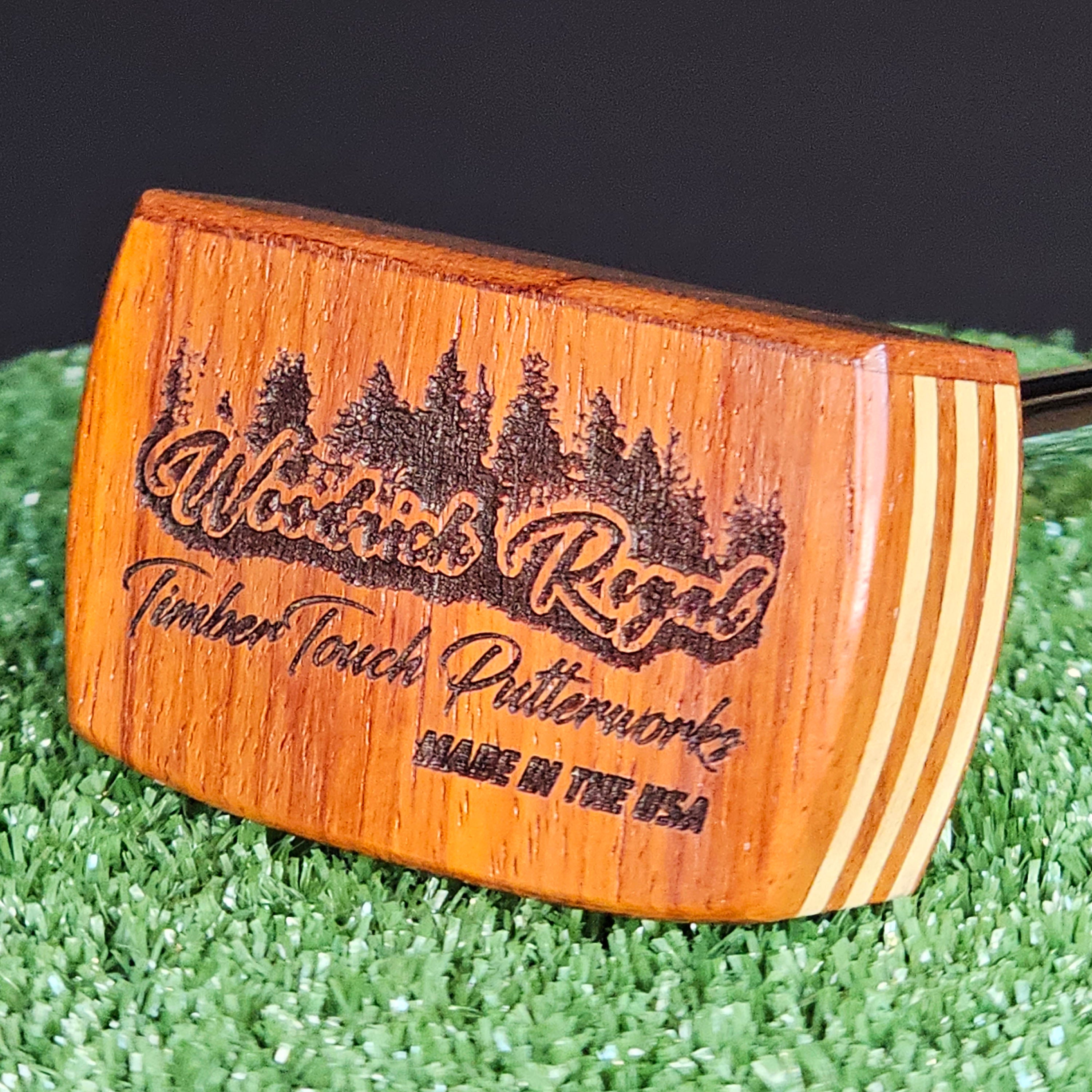 Padauk and Yellowheart exotic wood Woodrich Regal putter