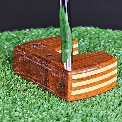 Padauk and Yellowheart exotic wood Woodrich Regal putter