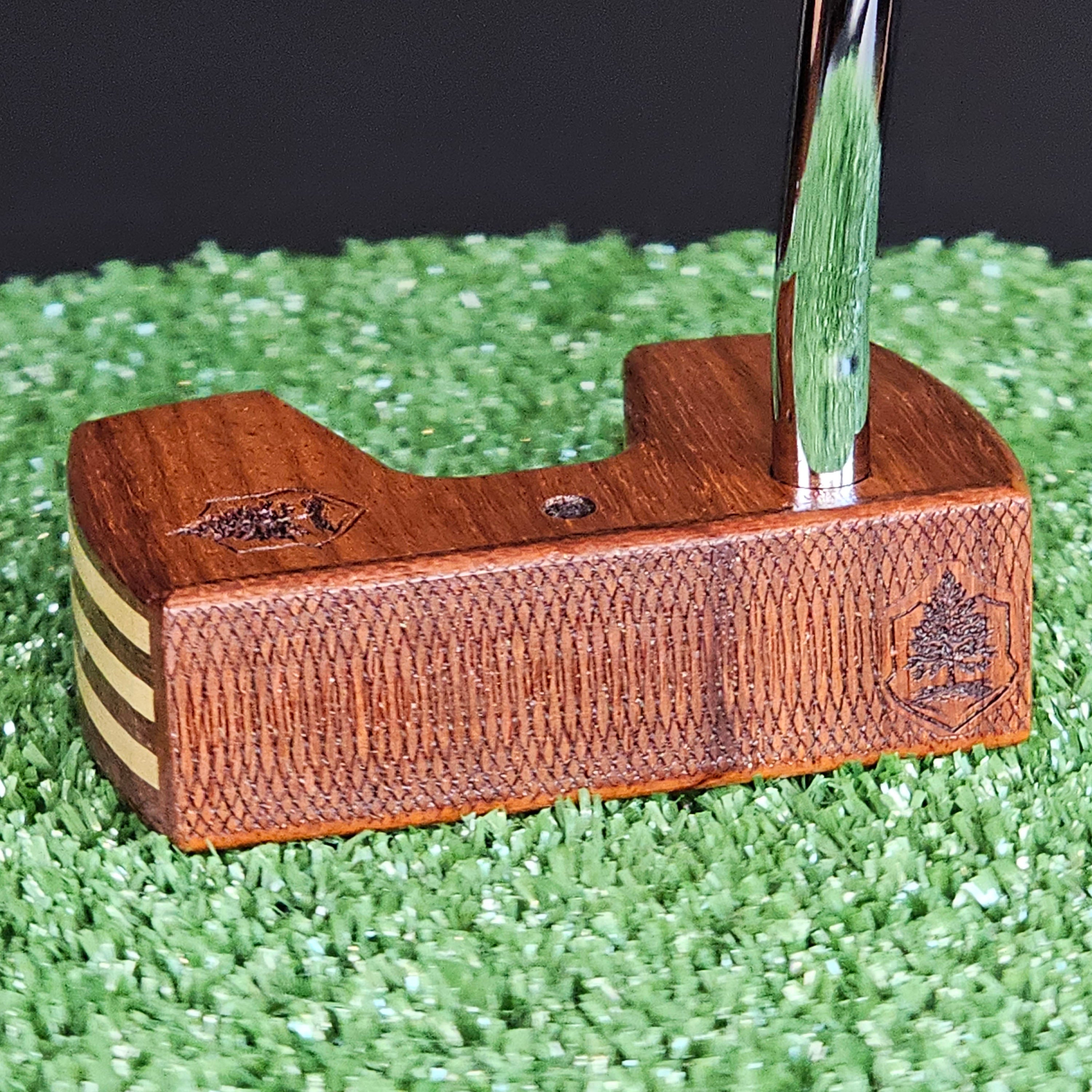 Padauk and Yellowheart exotic wood Woodrich Regal putter