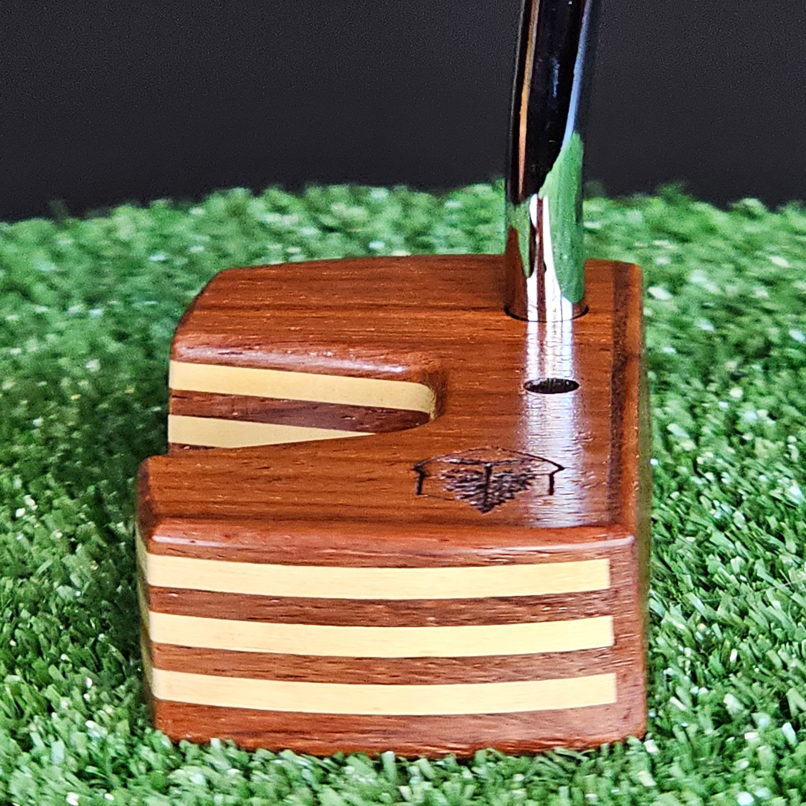 Padauk and Yellowheart exotic wood Woodrich Regal putter