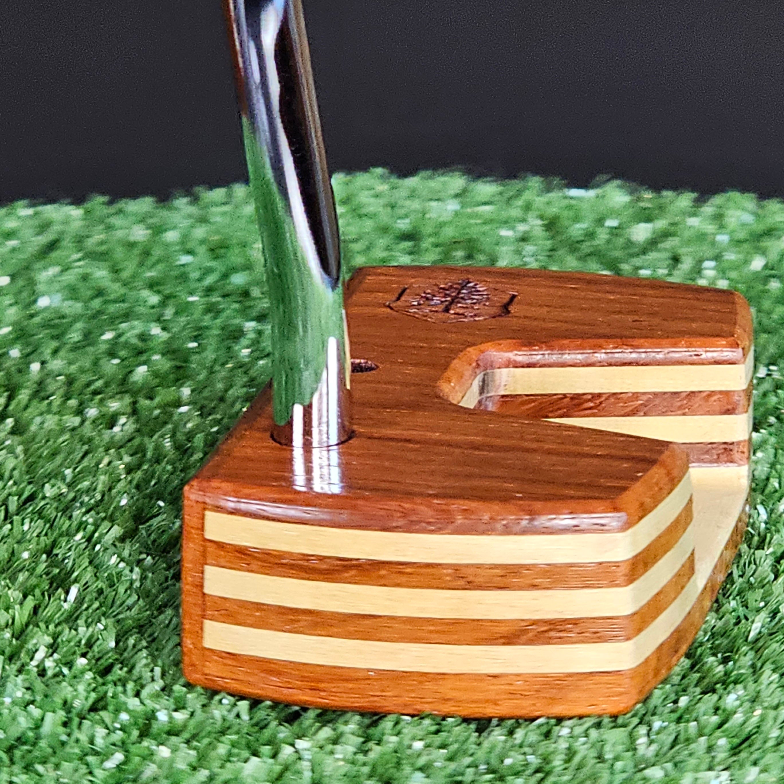 Padauk and Yellowheart exotic wood Woodrich Regal putter