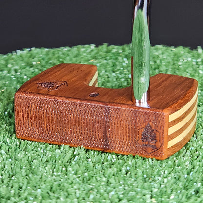 Padauk and Yellowheart exotic wood Woodrich Regal putter