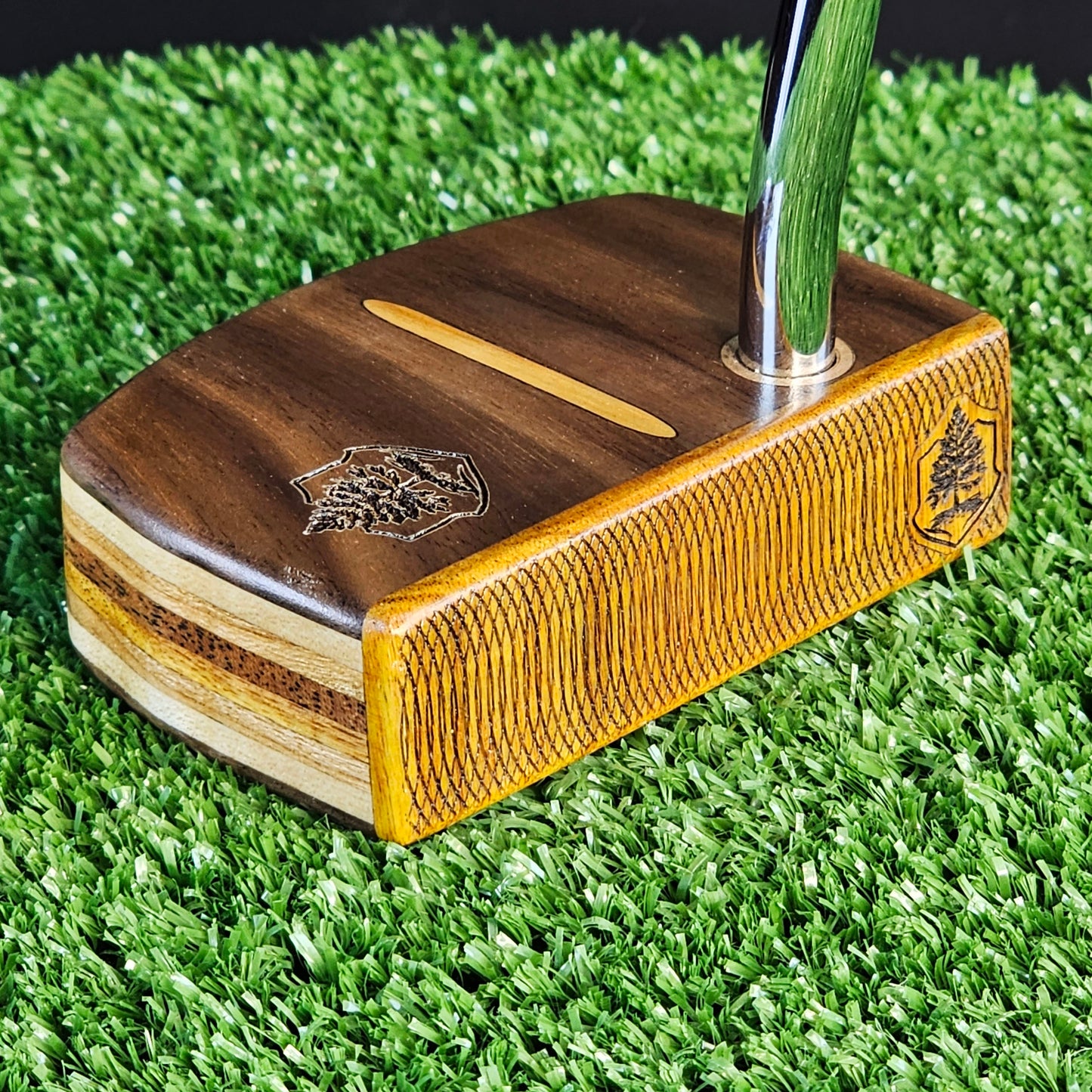 Rosewood Canarywood and various exotic woods with inlay Woodwin putter