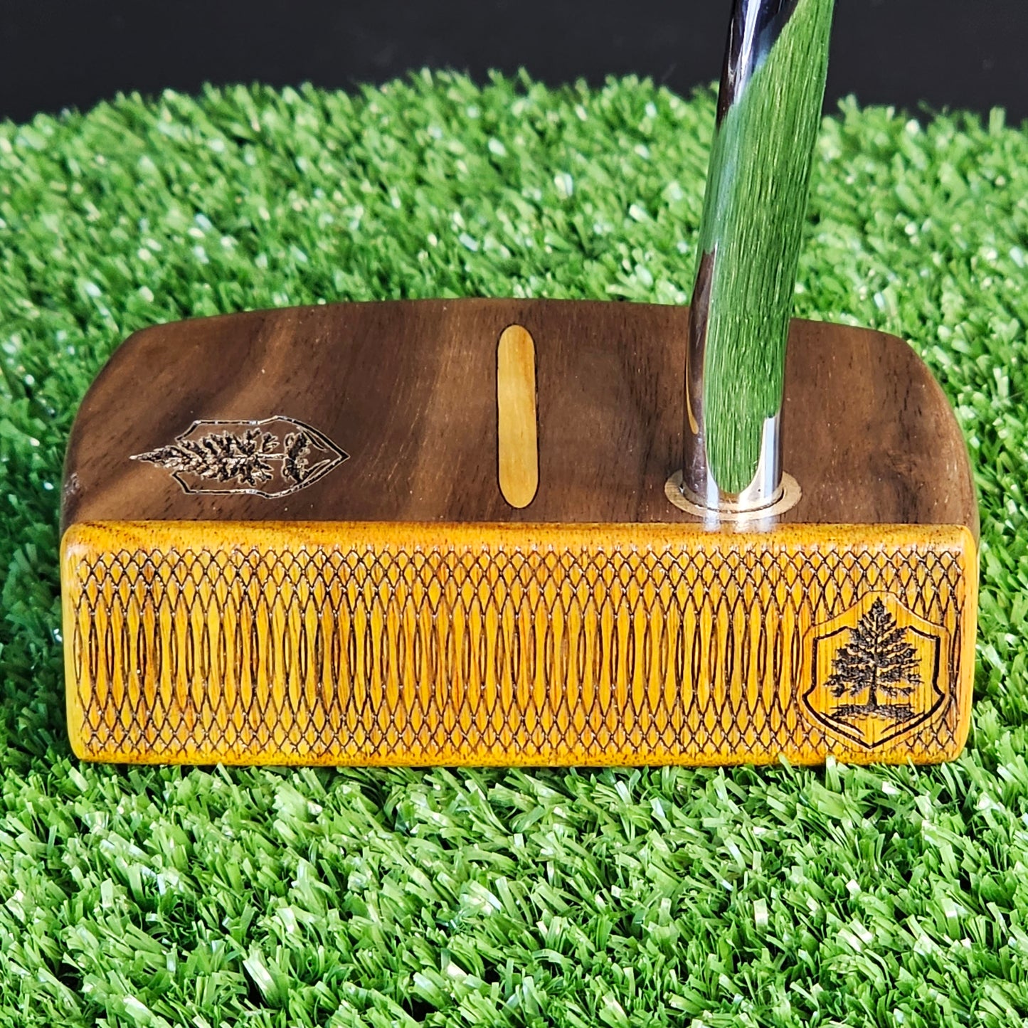 Rosewood Canarywood and various exotic woods with inlay Woodwin putter