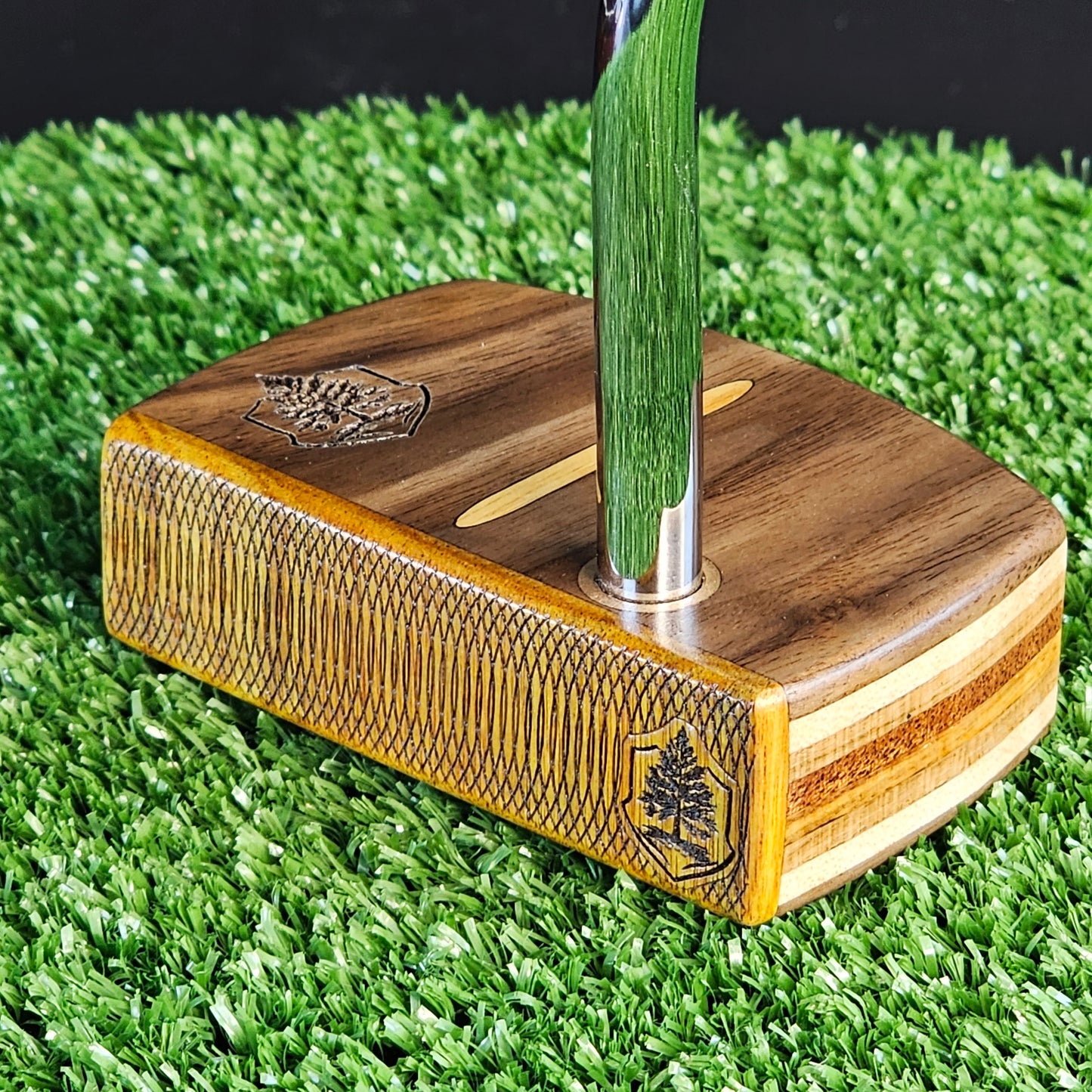 Rosewood Canarywood and various exotic woods with inlay Woodwin putter