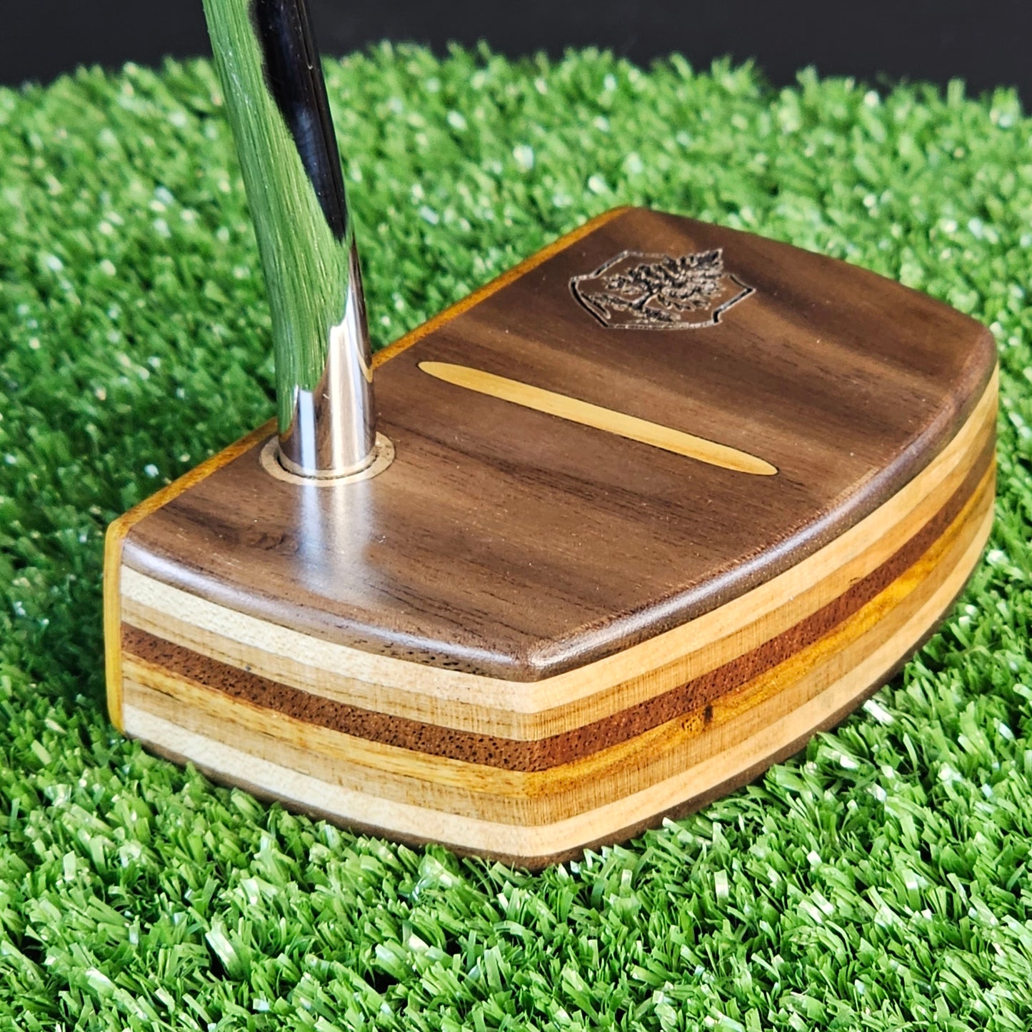 Rosewood Canarywood and various exotic woods with inlay Woodwin putter