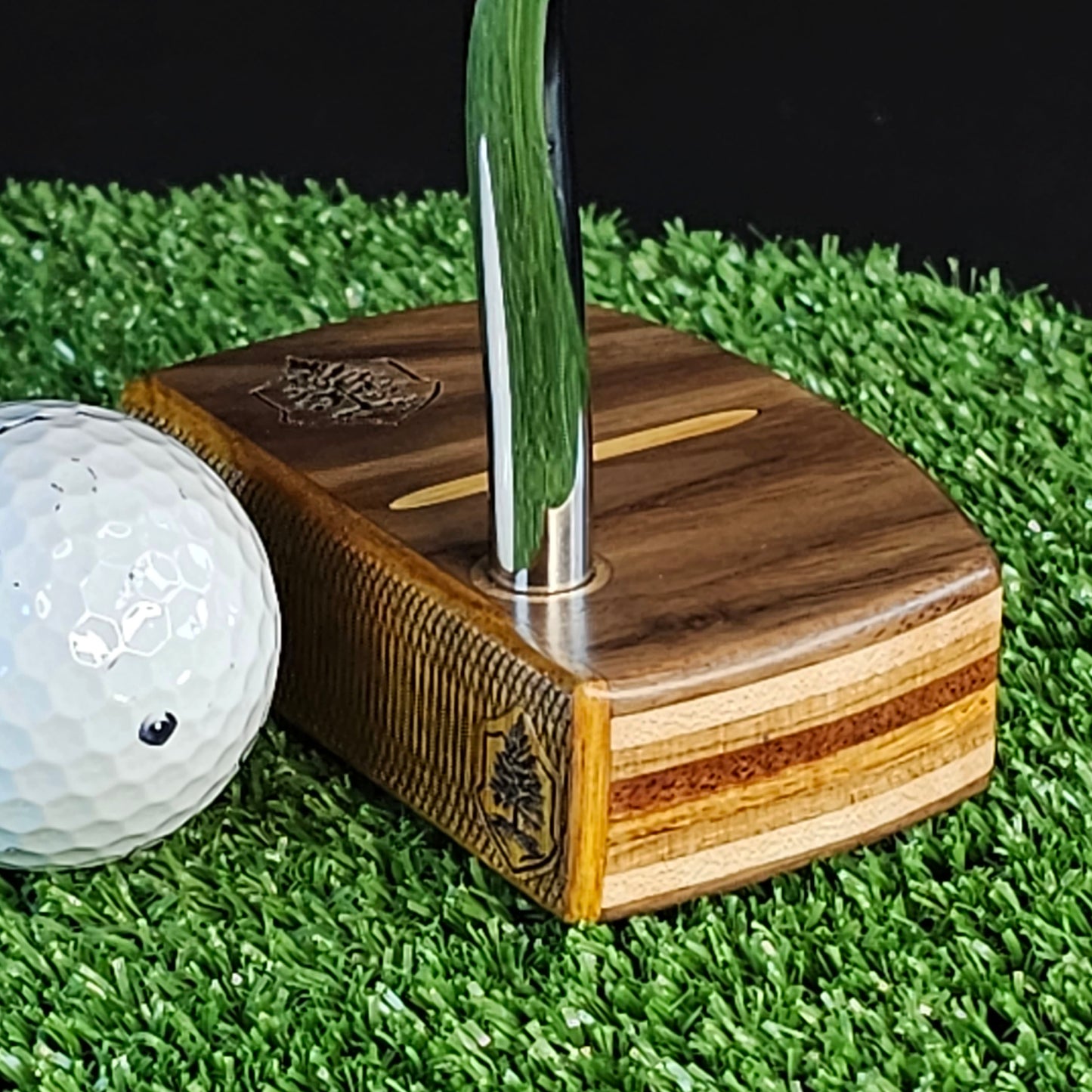 Rosewood Canarywood and various exotic woods with inlay Woodwin putter