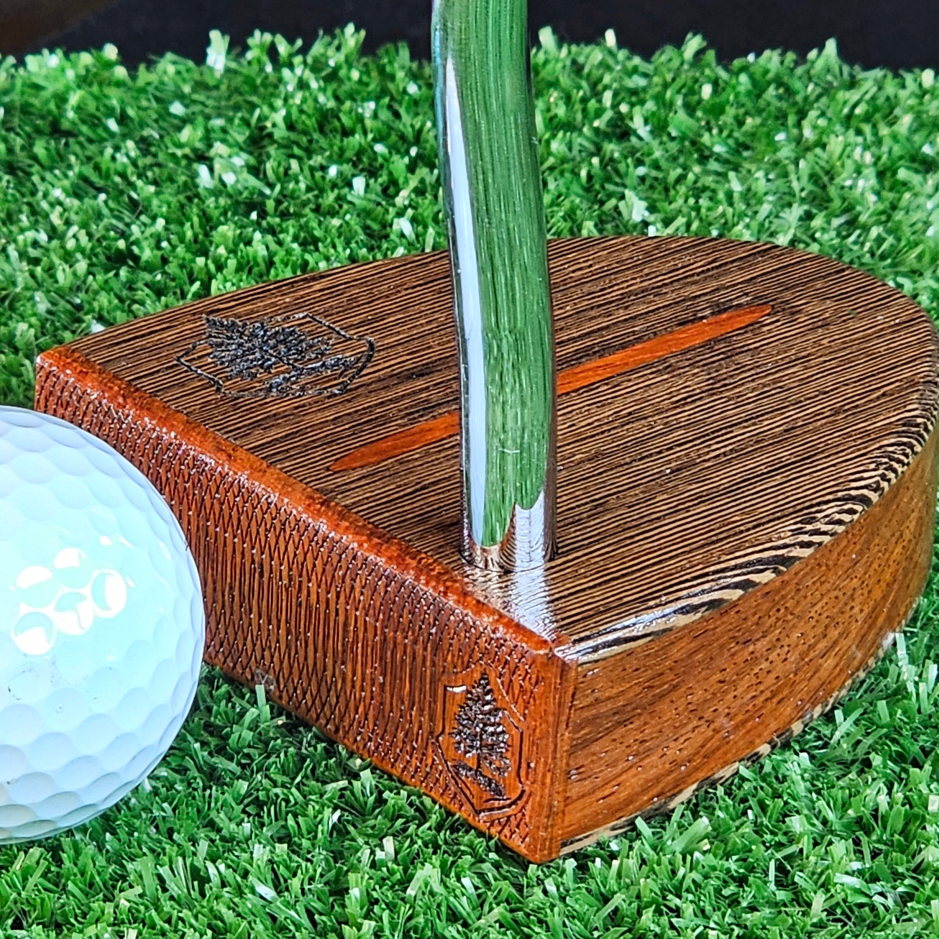 Padauk and Wenge Woodford putter with Padauk body