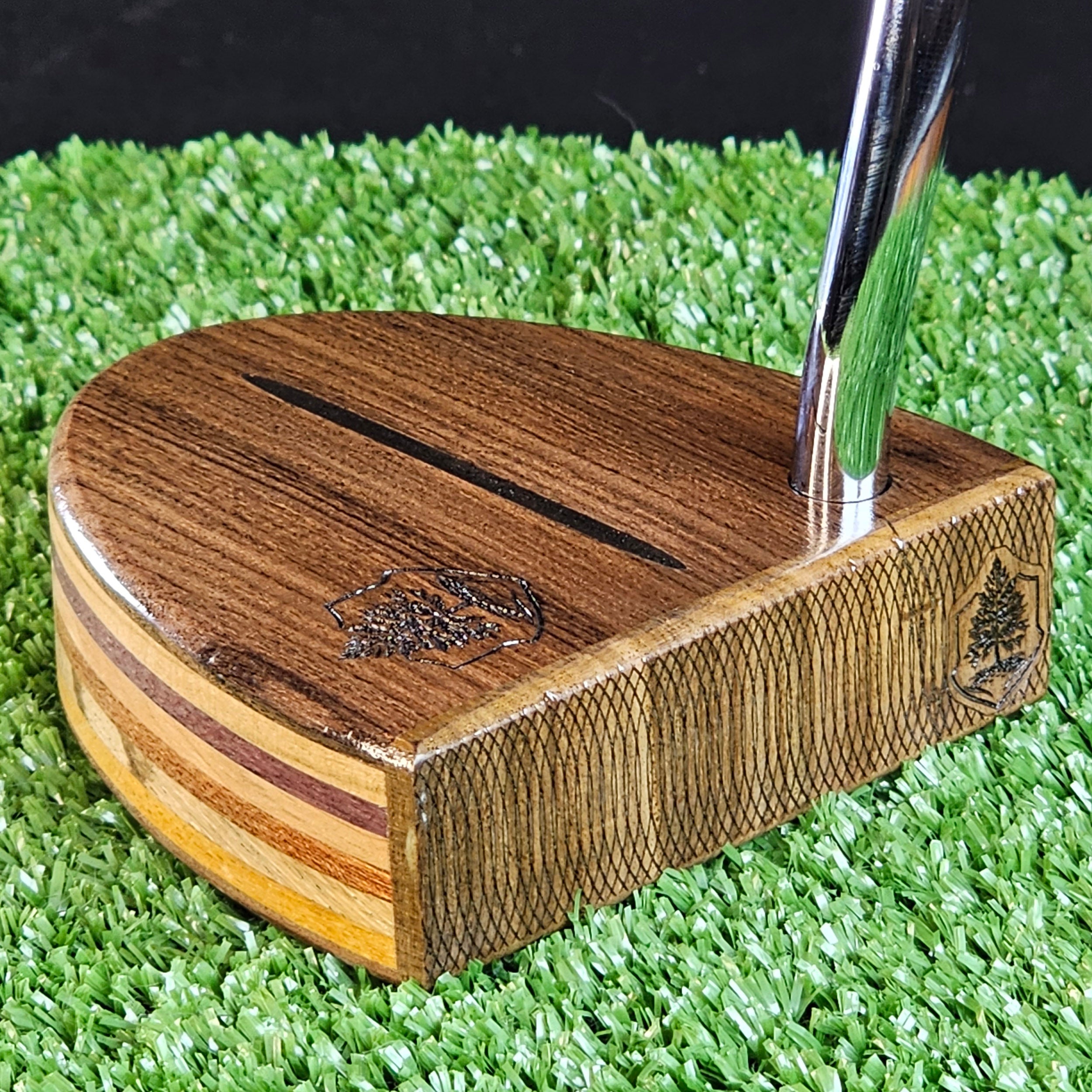 Bolivian Rosewood and many exotic wood layer body Woodford style putter