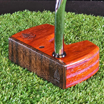 Padauk with Rosewood face and Purpleheart wood plied body