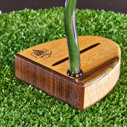 Black Limba exotic wood Rosewood and Oak putter