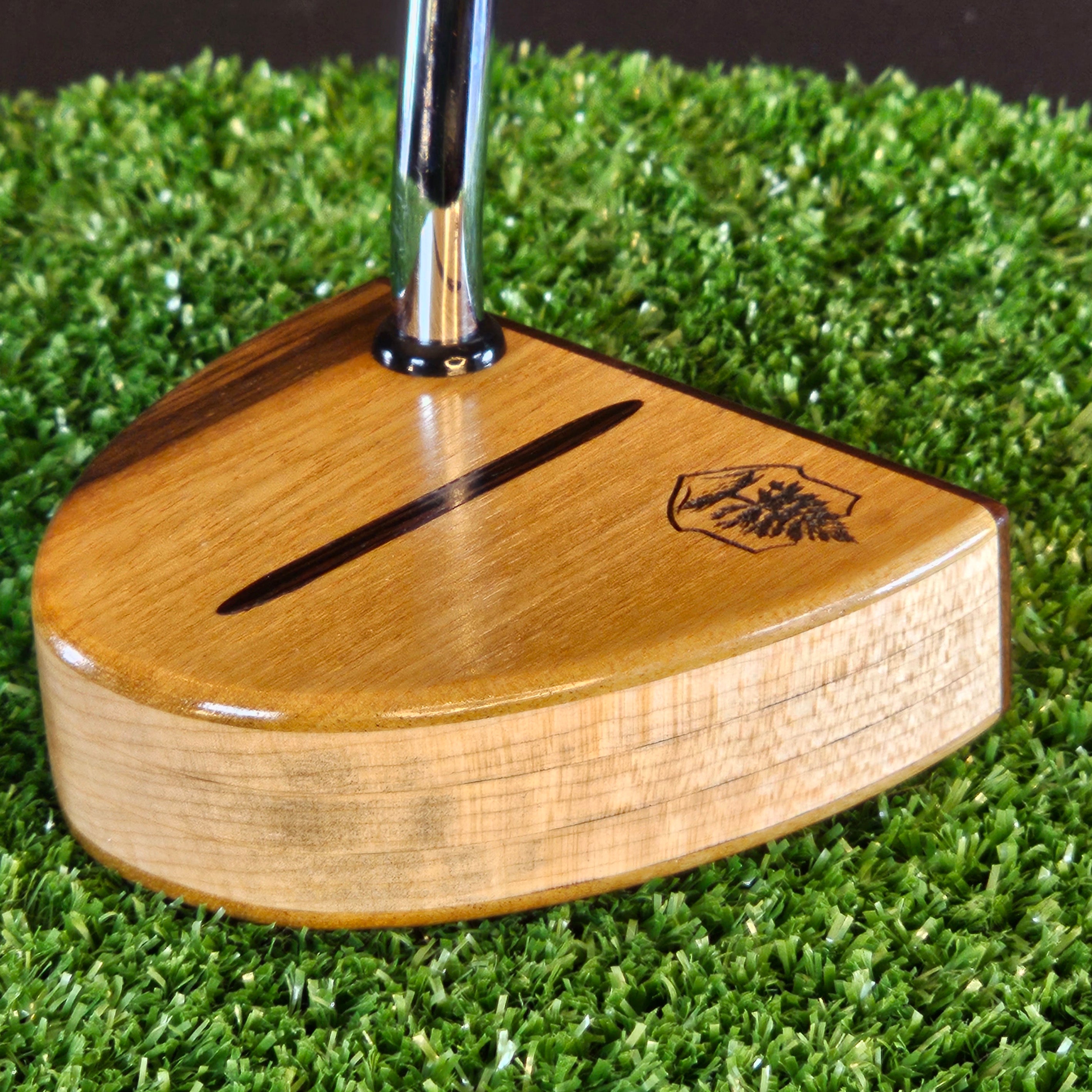 Black Limba exotic wood Rosewood and Oak putter