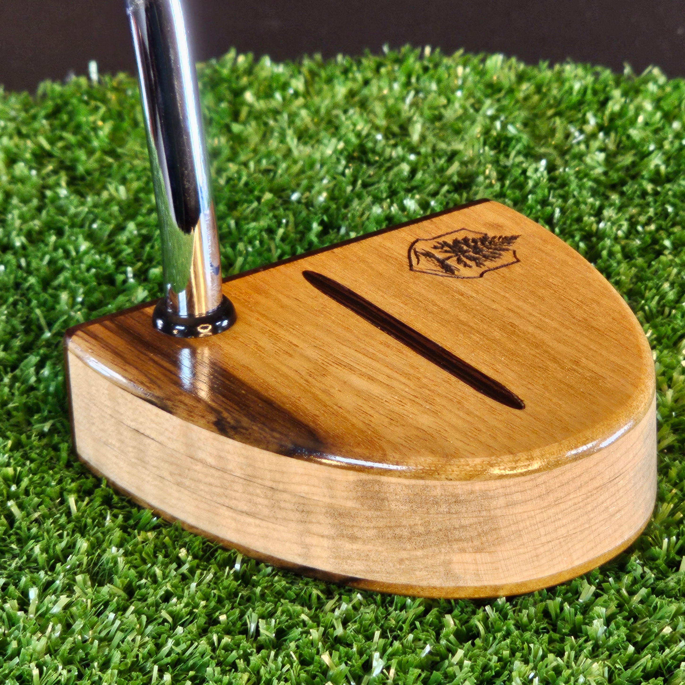 Black Limba exotic wood Rosewood and Oak putter