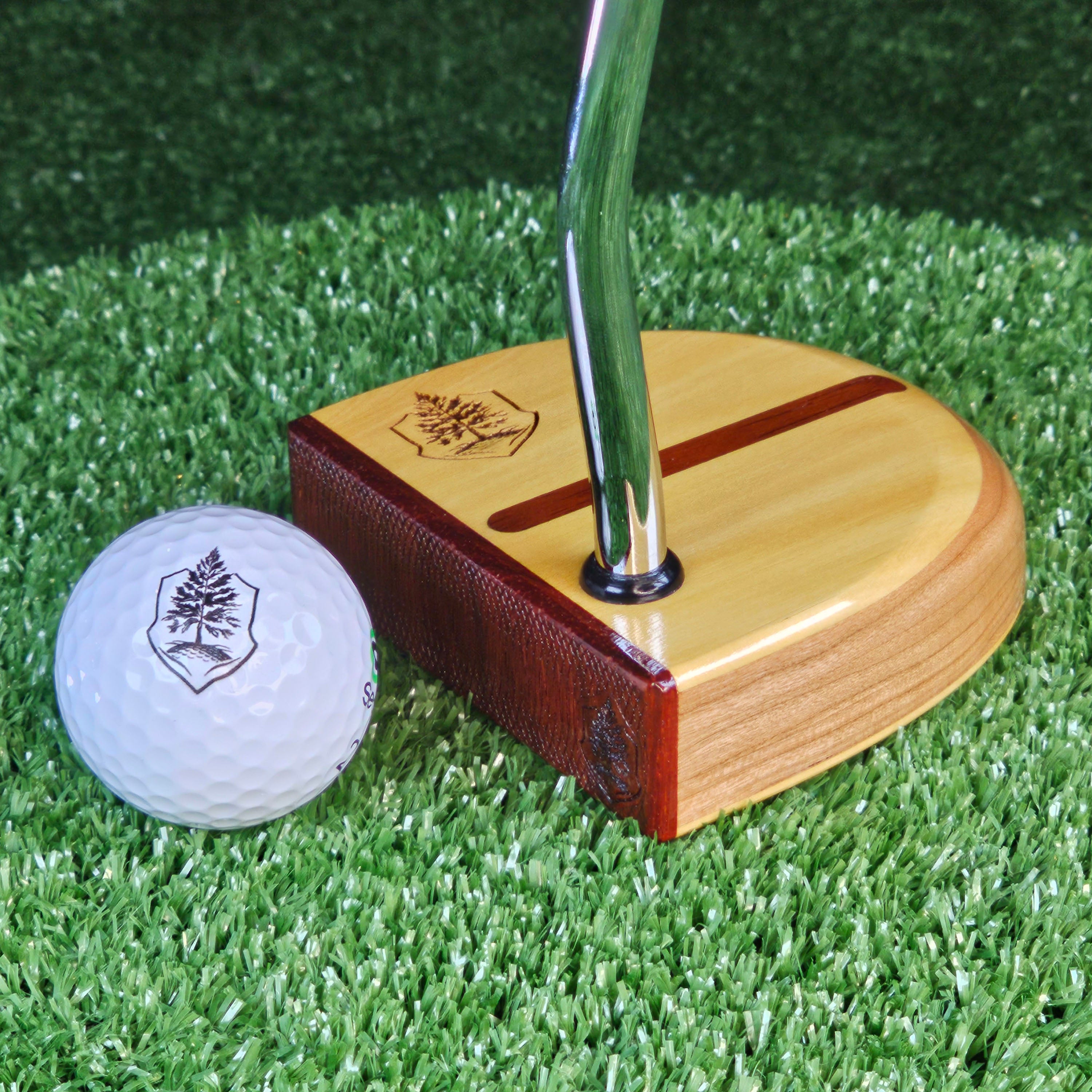 Fatty Style Yellowheart and Walnut with inlay exotic Padauk wood putter