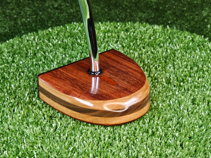 Fatty Style Tigerwood exotic wood center shaft putter with Cherry and Walnut body
