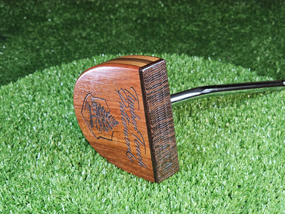 Fatty Style Tigerwood exotic wood center shaft putter with Cherry and Walnut body