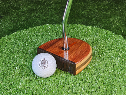 Fatty Style Tigerwood exotic wood center shaft putter with Cherry and Walnut body