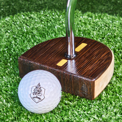 Fatty Style Wenge exotic wood center shaft putter with Curly Maple body