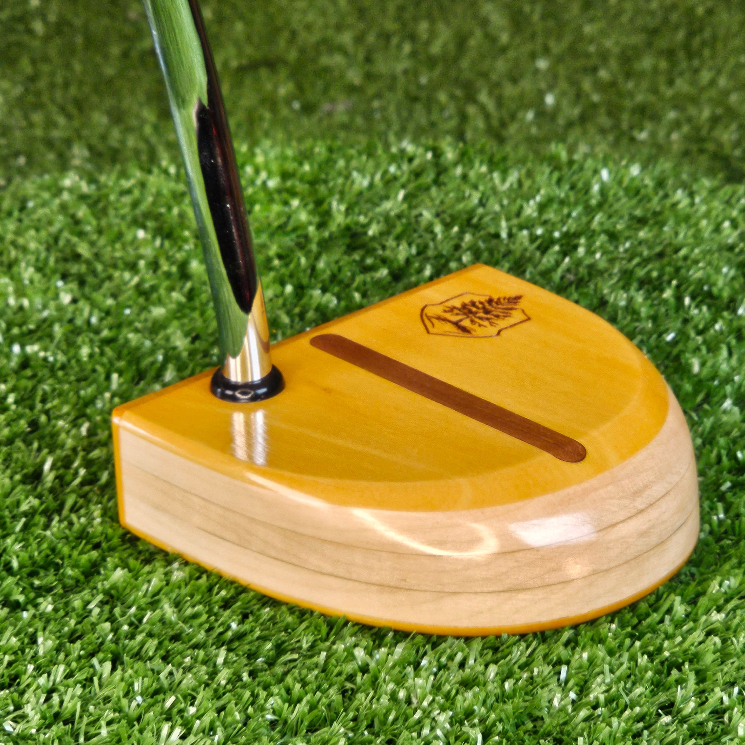 Fatty Style Exotic Yellowheart wood putter with Oak body