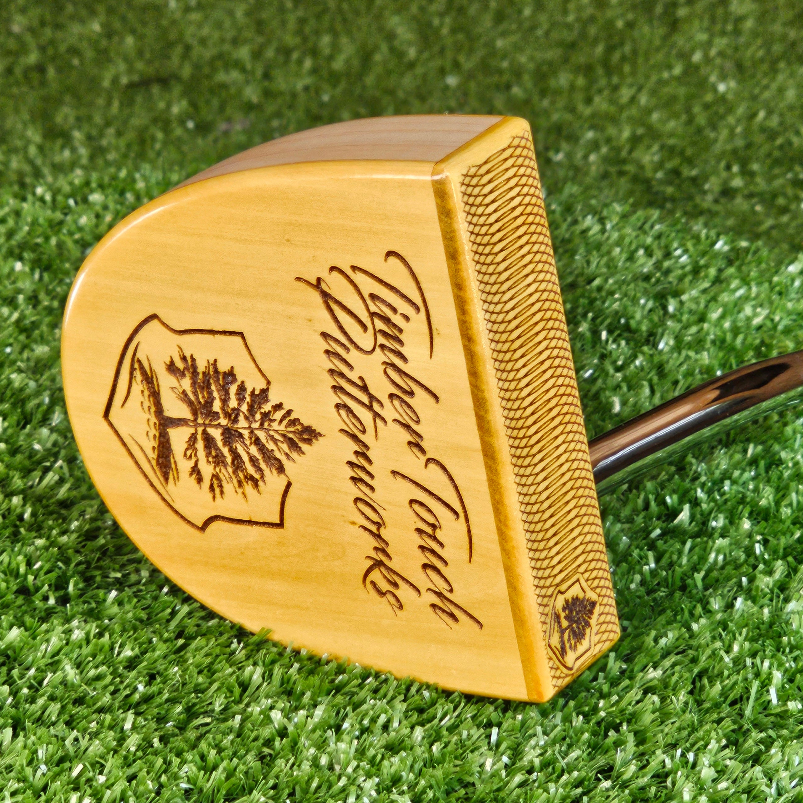Fatty Style Exotic Yellowheart wood putter with Oak body