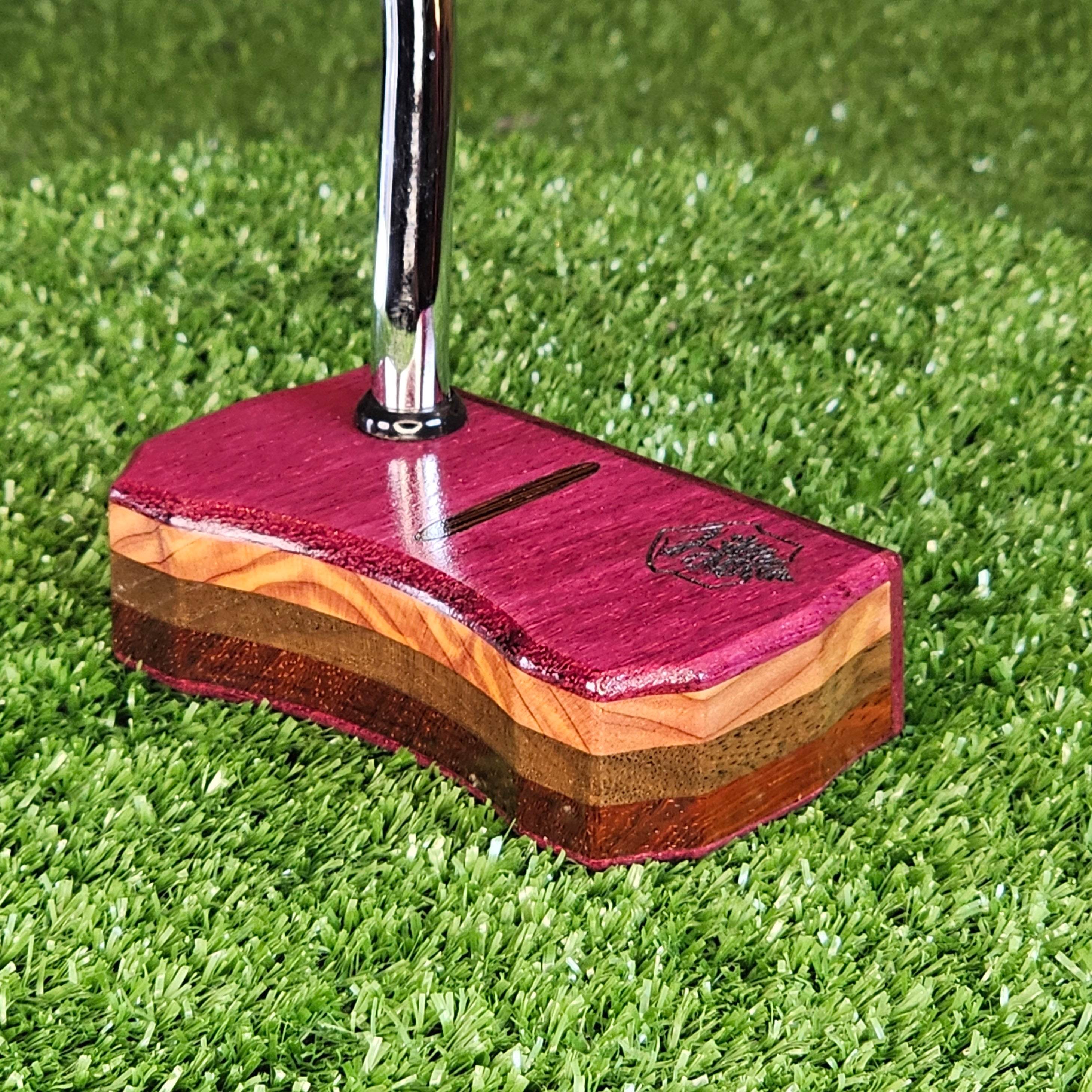 Exotic wood putter Purpleheart Bladewood II putter