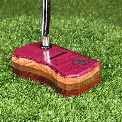 Exotic wood putter Purpleheart Bladewood II putter