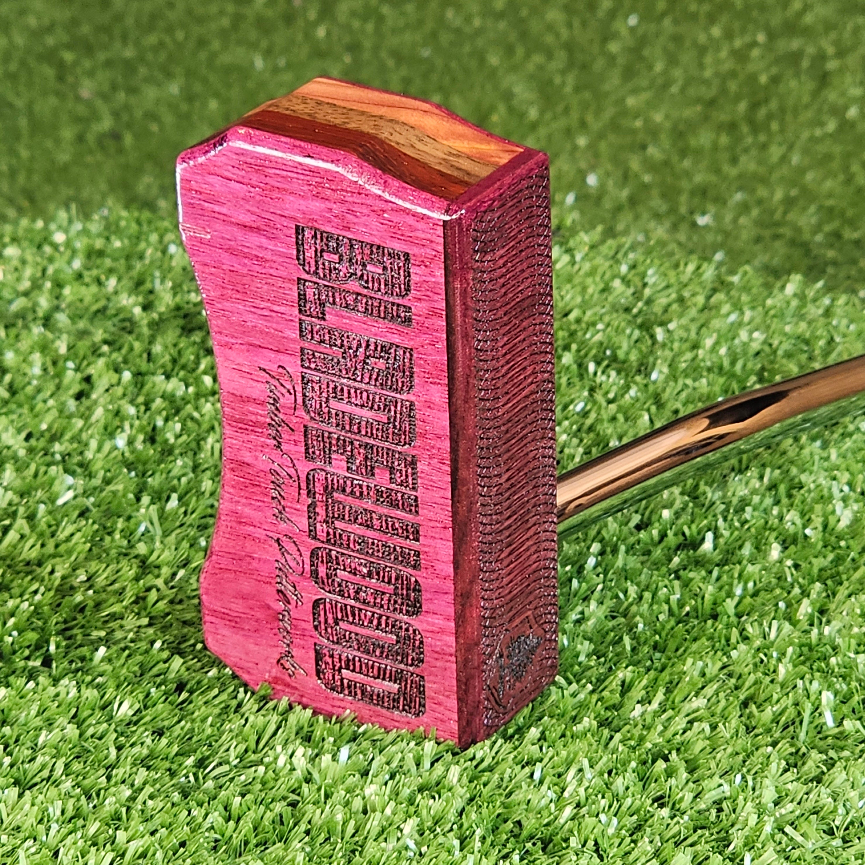 Exotic wood putter Purpleheart Bladewood II putter