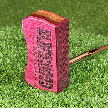 Exotic wood putter Purpleheart Bladewood II putter