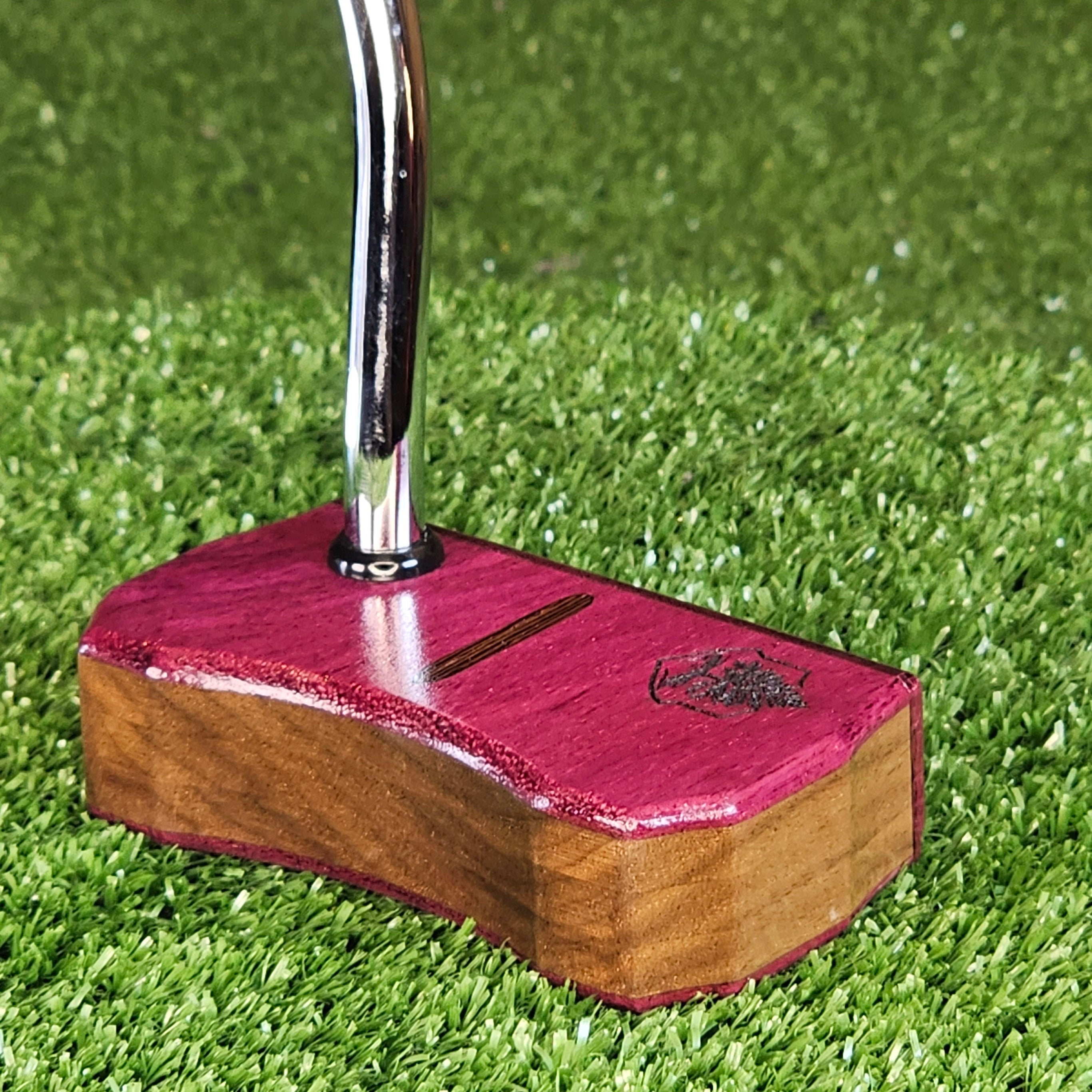 Exotic wood putter Purpleheart and Walnut Bladewood II putter