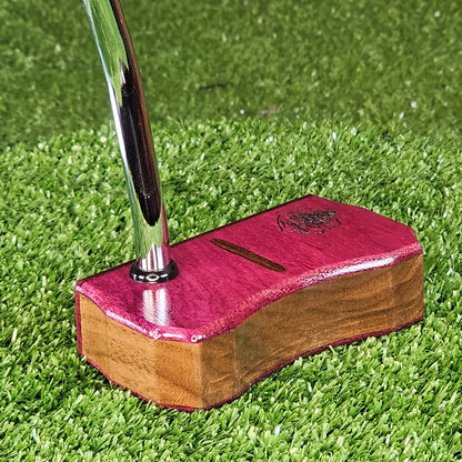 Exotic wood putter Purpleheart and Walnut Bladewood II putter