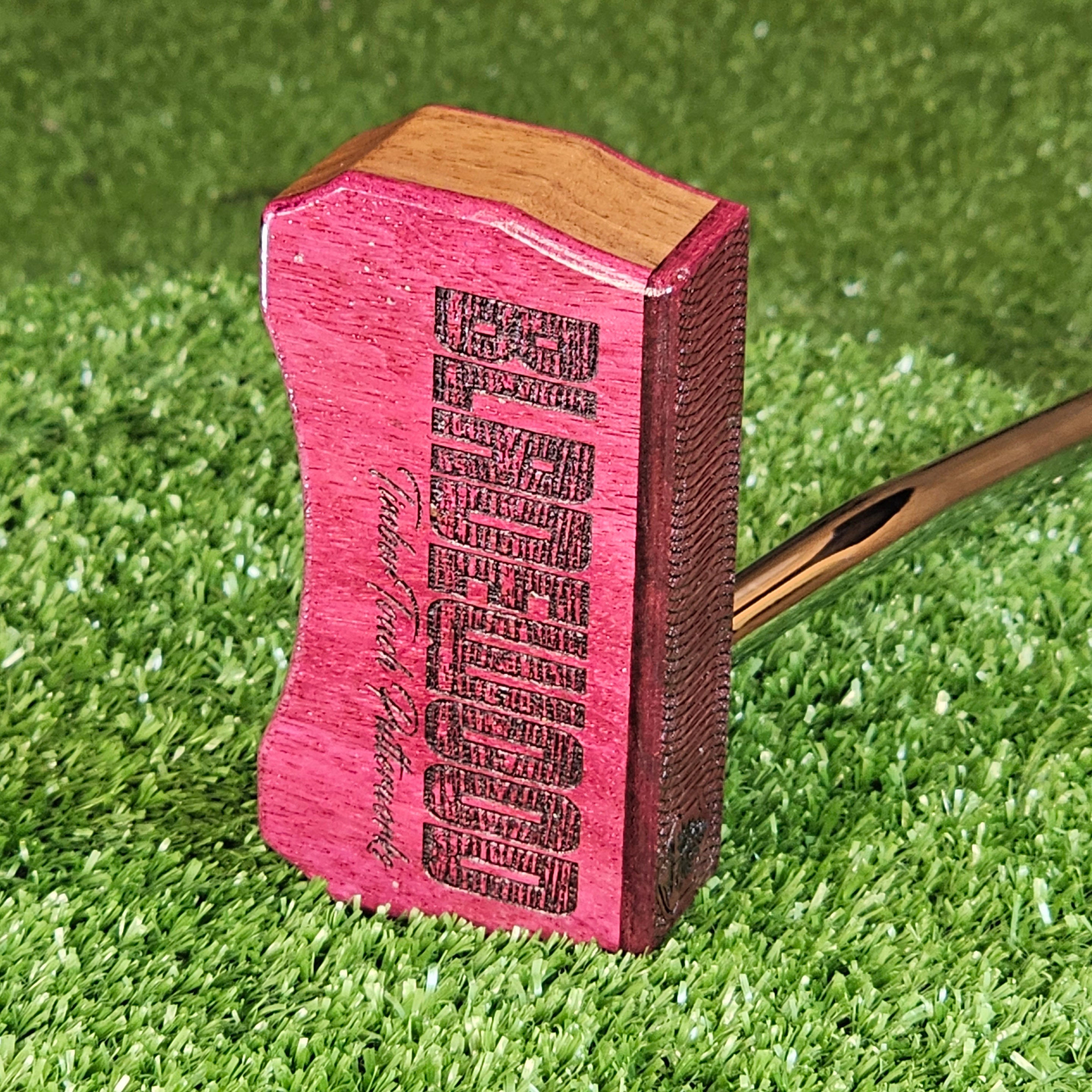 Exotic wood putter Purpleheart and Walnut Bladewood II putter