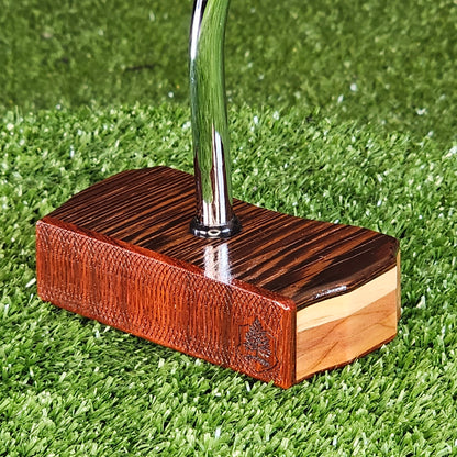 Wenge and Red Cedar exotic wood center shaft putter lefty or righty