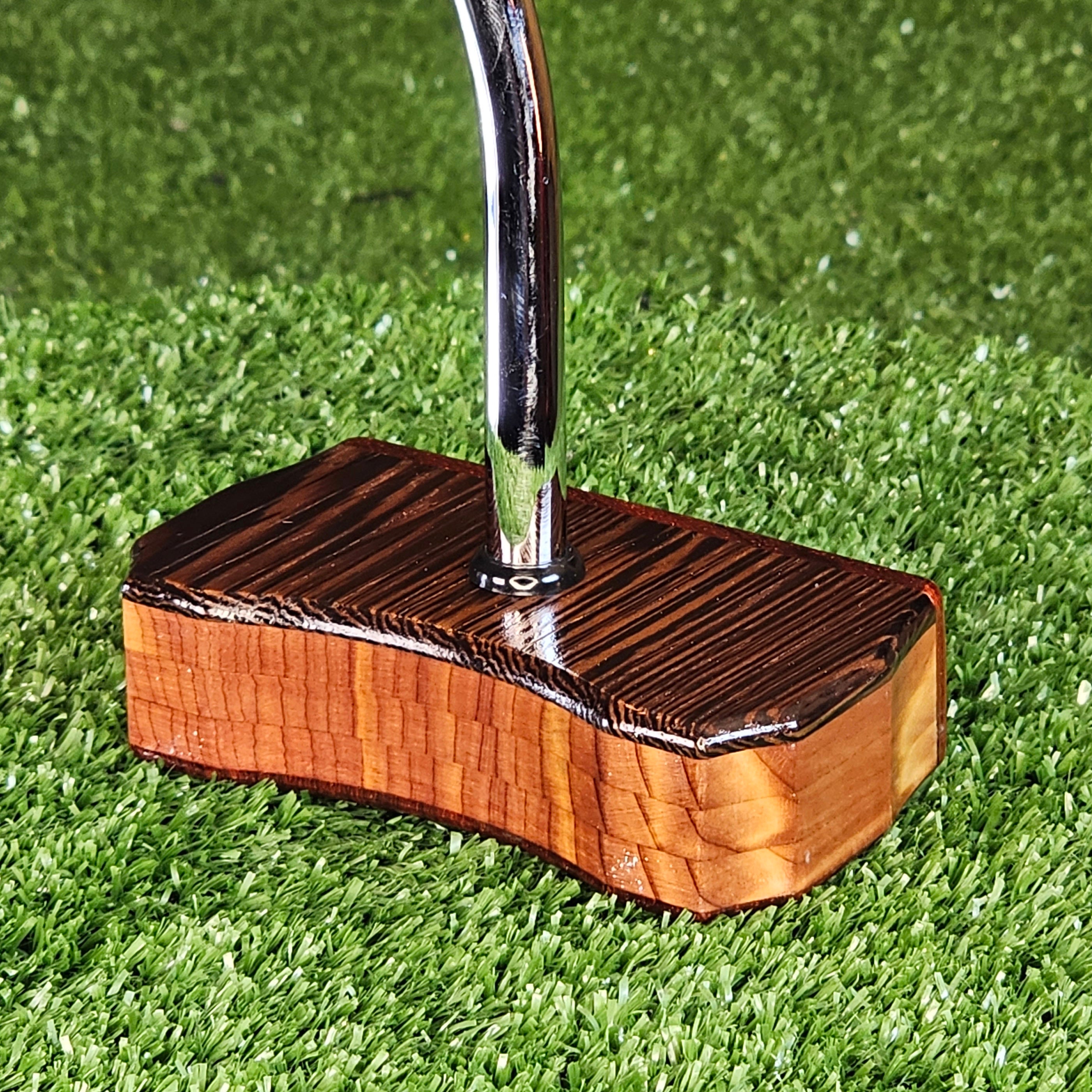 Wenge and Red Cedar exotic wood center shaft putter lefty or righty
