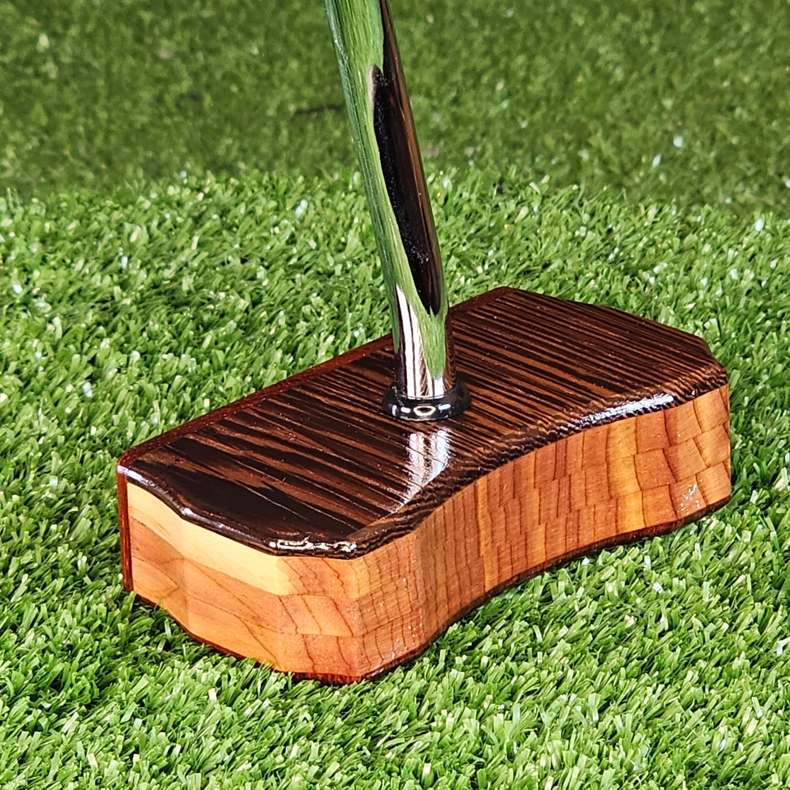 Wenge and Red Cedar exotic wood center shaft putter lefty or righty