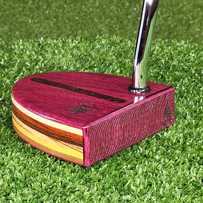 Purpleheart and various exotic wood putter woodford style golf putter