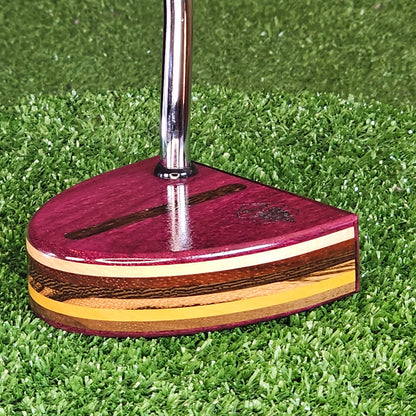 Purpleheart and various exotic wood putter woodford style golf putter