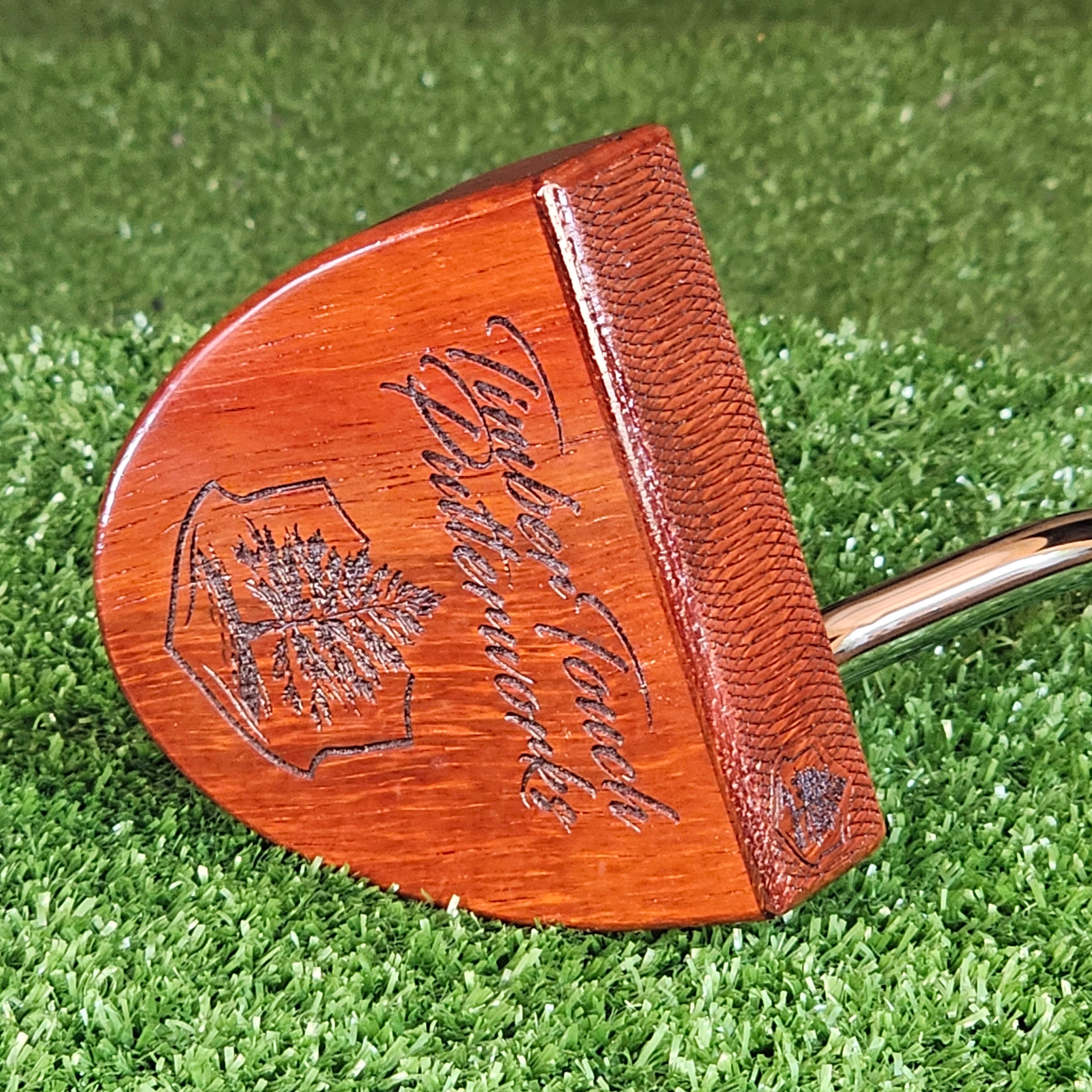 Padauk exotic wood putter Woodford style spectacular deep red